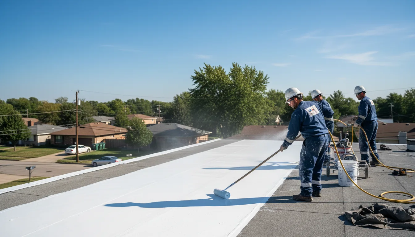 Commercial roof coating in Wheeling, IL near me